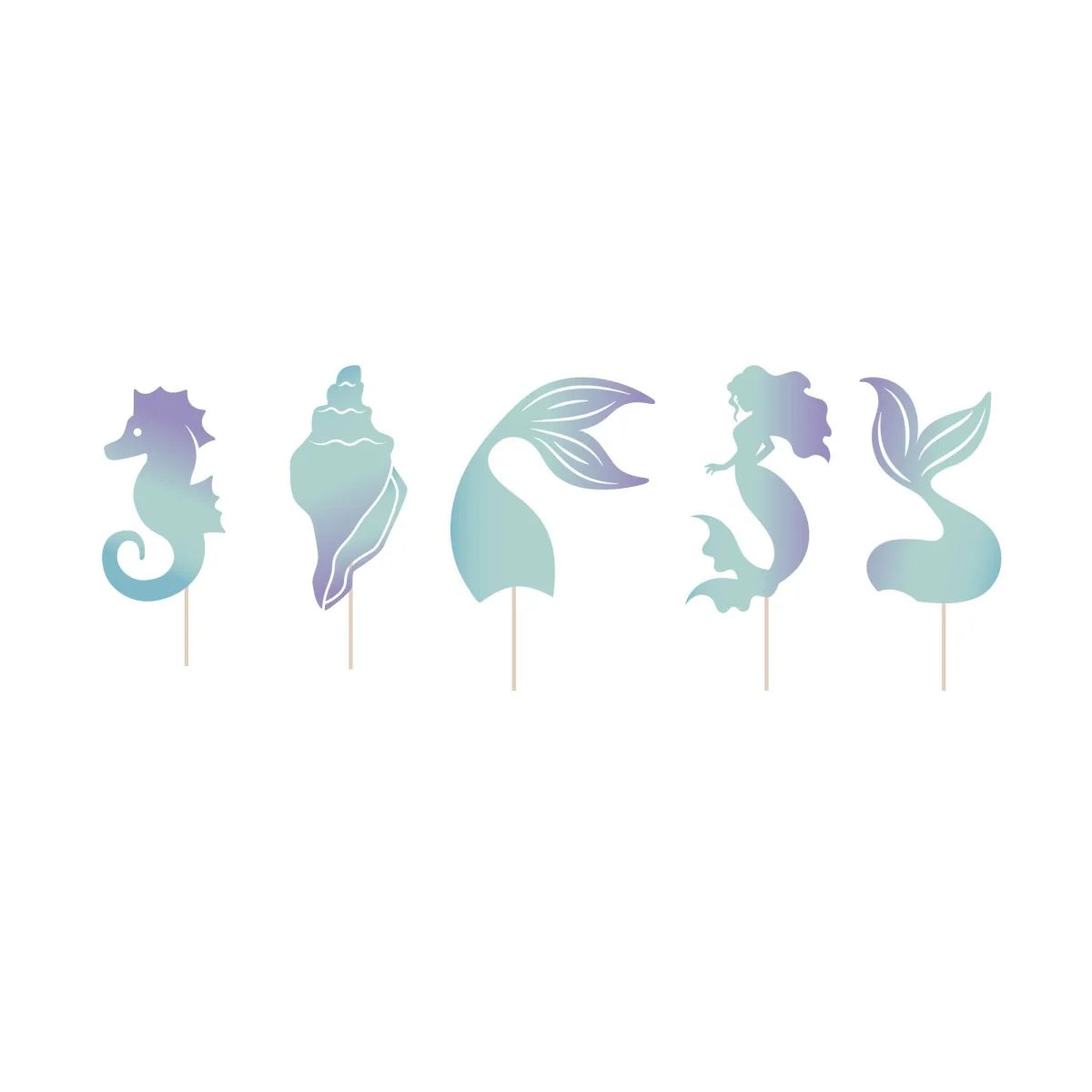 Pearl Mermaid Theme Cake Toppers