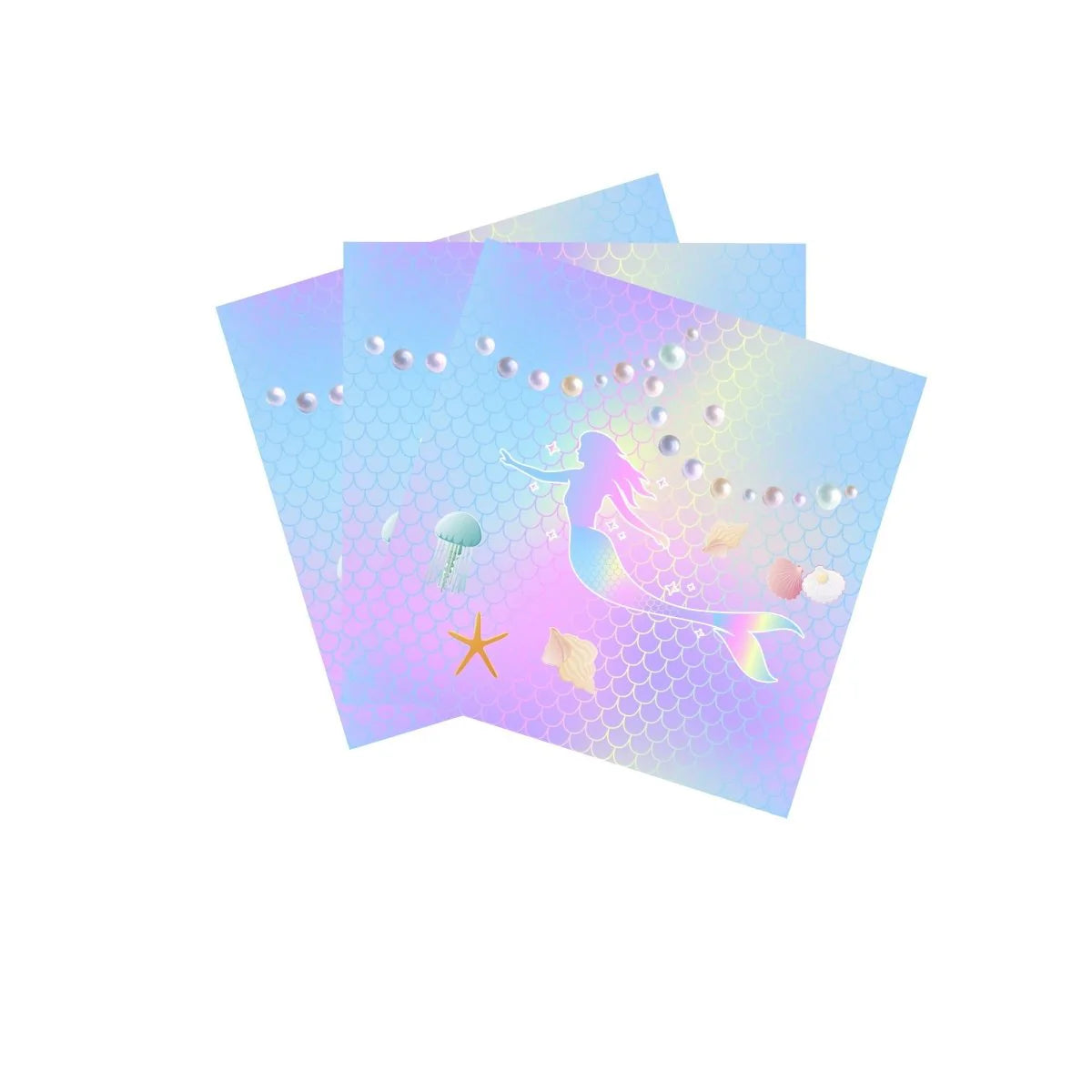 Pearl Mermaid Theme Paper Napkins