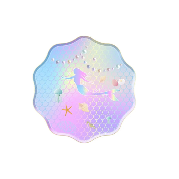 Pearl Mermaid Theme 10.5 Inch Paper Plates
