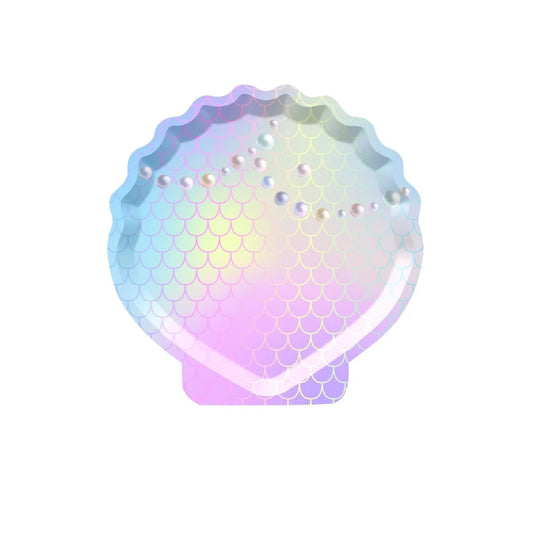 Pearl Mermaid Theme 7 Inch Paper Plates