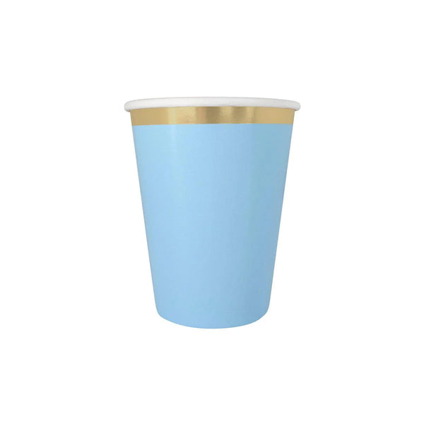 Blue & Gold Coral Line Theme Paper Cups