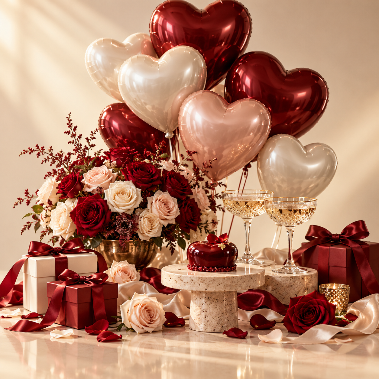 Love, in red.